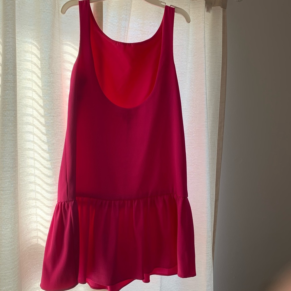 Hot pink mini dress